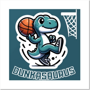 Basketball Dinosaur Dunkasaurus Rex Posters and Art